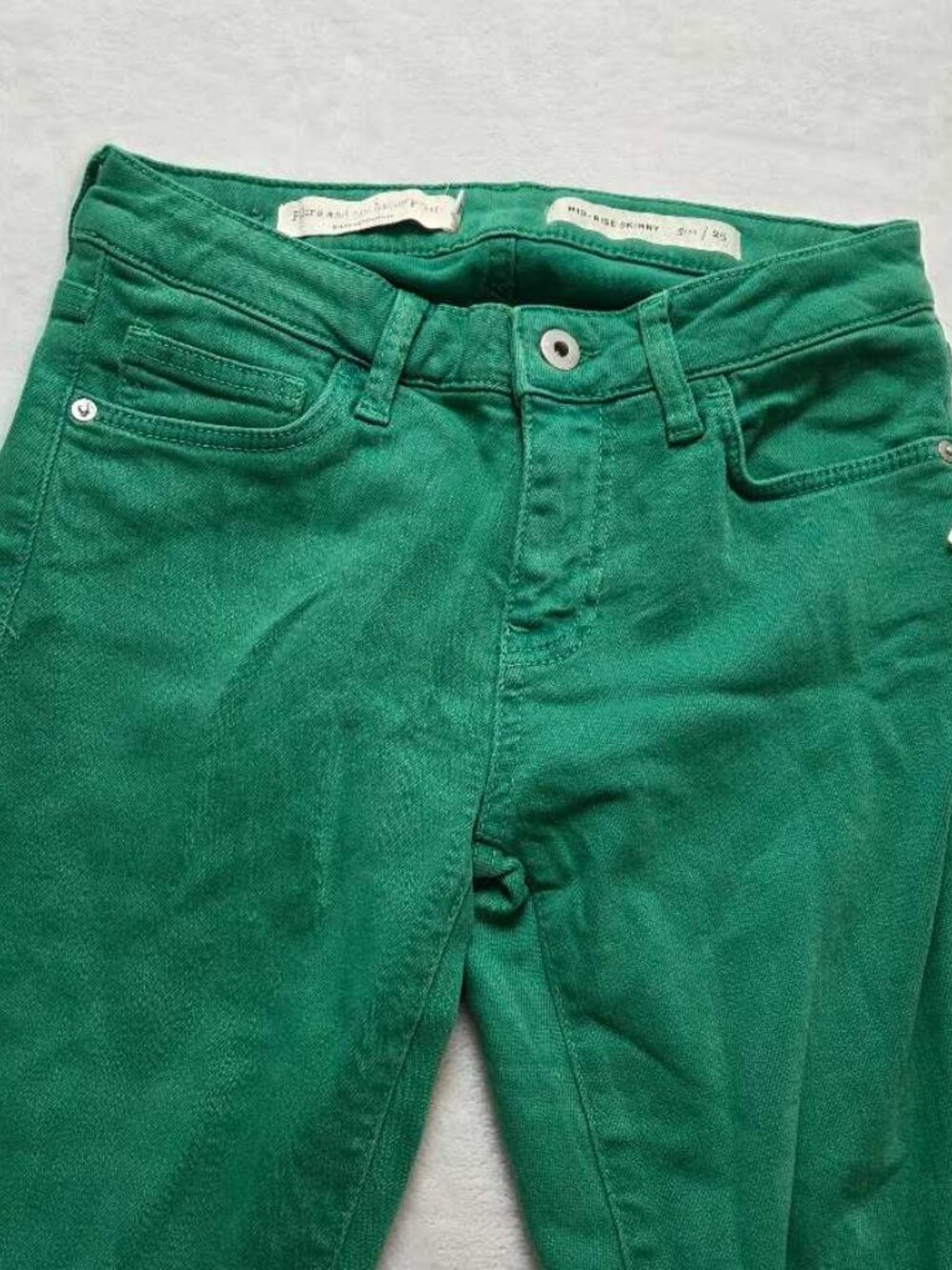 New 25 Anthropologie x Pilcro and the Letterpress skinny ankle jeans in green - Picture 4 of 10